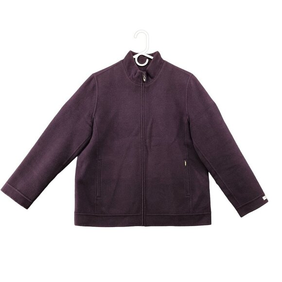 Korean Brand Wolsey Womens Wool Blend Jacket Purple Size 100 or M Zip - Picture 1 of 12